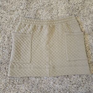 Smash & Tess Finley Quilted Beige Mini Skirt Size Large